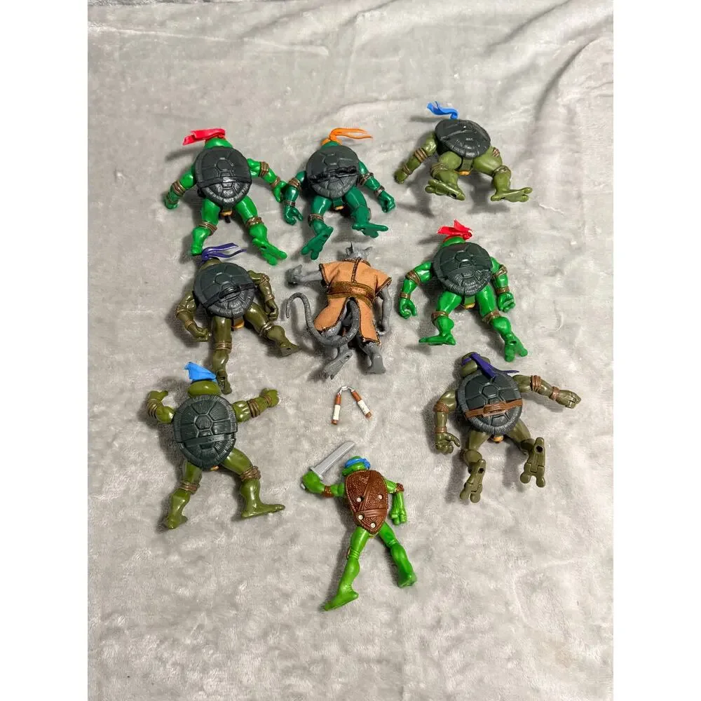 Vintage TMNT 2002 2003 Playmates Action Figure Lot - 8 Figures & Splinter